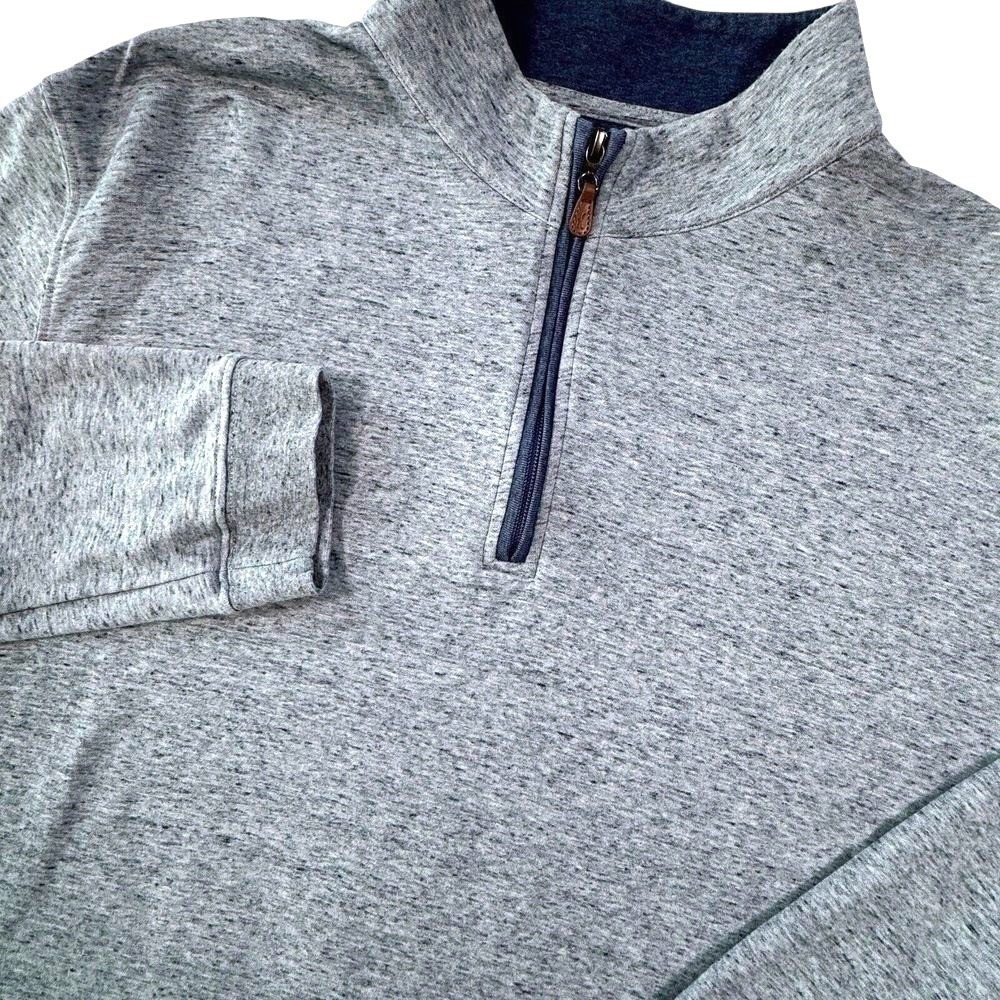 Johnnie-O Sully Quarter Zip Pullover Mens 2XL Grey Heather Performance Layering